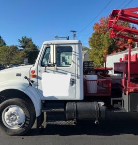 #6 Used Sterling Self Contained Post Driver on 2001 International 4900 Cab & Chassis